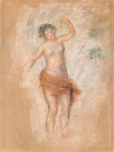 关于“俄狄浦斯雷克斯”舞女跳舞的研究，c。 1900年 作者 皮埃尔·奥古斯特·雷诺阿