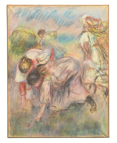 球赛》，约 1892-1900 年（纸上粉彩画） 作者 