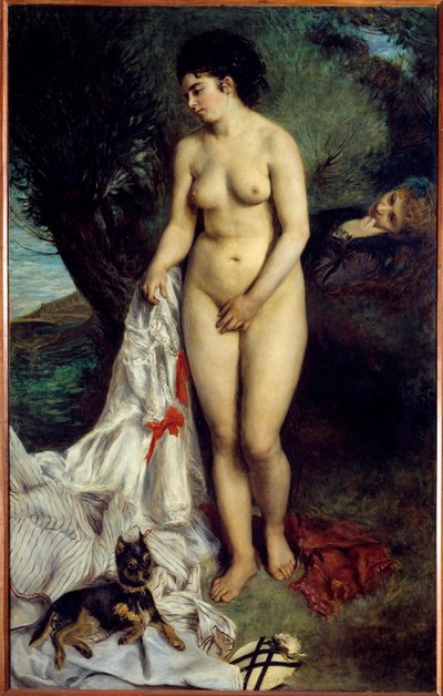 狮鹫沐浴者。 皮埃尔·奥古斯特·雷诺阿 (1841-1919) 的绘画 作者 皮埃尔·奥古斯特·雷诺阿