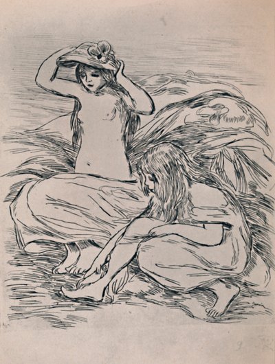 两个泳客，1946年 作者 皮埃尔·奥古斯特·雷诺阿