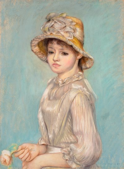 玫瑰少女 作者 Pierre Auguste Renoir