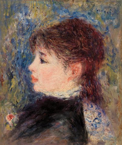 玫瑰少女 (Jeune fille Ã la rose) 作者 皮埃尔·奥古斯特·雷诺阿