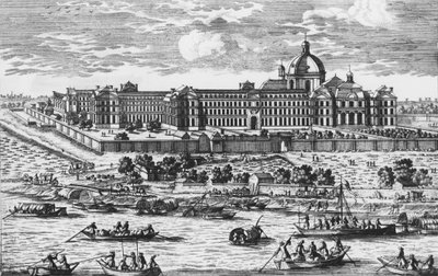 view of The Salpêtrier.Engraving of Aveline in the 17th century. 作者 皮埃尔·艾夫林
