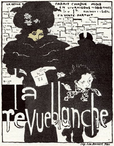 艺术。布兰奇杂志》（The Revue Blanche）。皮埃尔-博纳尔的海报，法国 作者 皮埃尔·邦纳德