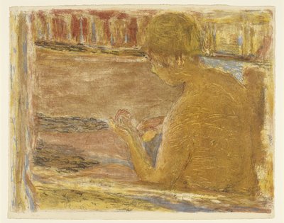 沐浴的女人，无日期（石版画 作者 皮埃尔·邦纳德