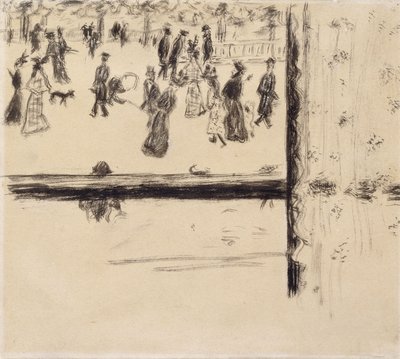 Boulevard des Batignolles，约1896-8年（纸上的画笔和黑色墨水） 作者 皮埃尔·邦纳德