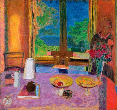 1934年至1935年的花园餐厅 作者 Pierre Bonnard