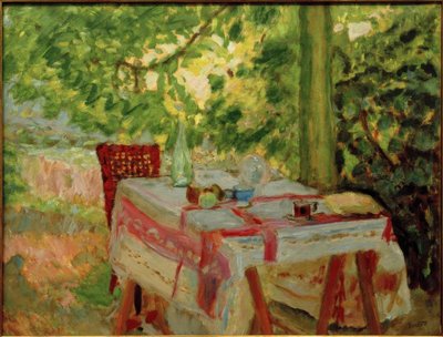 桌子放在菩提树下 作者 Pierre Bonnard