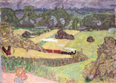 景观与货运列车，1909年 作者 Pierre Bonnard
