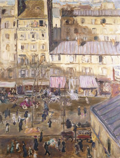 Le Boulevard Exterieur：大道Clichy和rue de Douai街角，约1904年（布面油画） 作者 皮埃尔·邦纳德