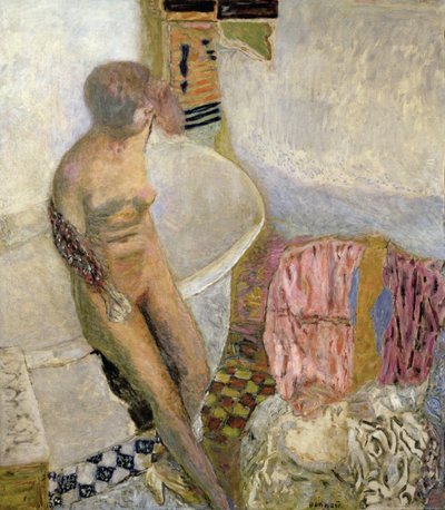 浴缸旁的裸体 作者 Pierre Bonnard