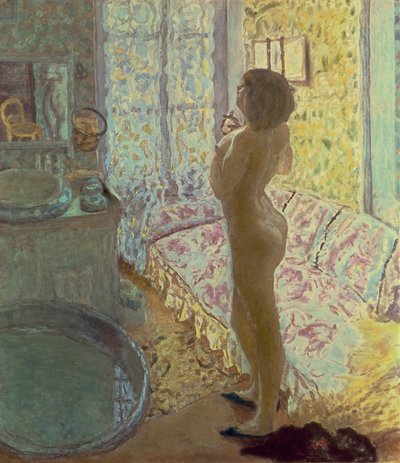 背光的裸体，或1908-09的Eau de Cologne 作者 Pierre Bonnard