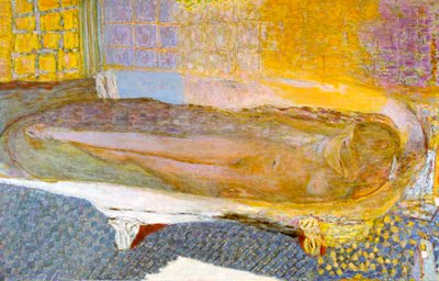 浴中的裸体，1936年 作者 Pierre Bonnard