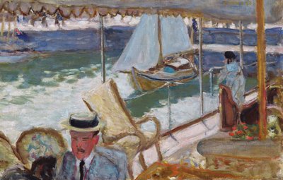 在游艇上，1912年 作者 Pierre Bonnard