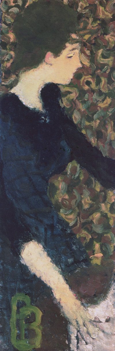 Berthe Schaedlin的肖像（纸板上的油） 作者 Pierre Bonnard