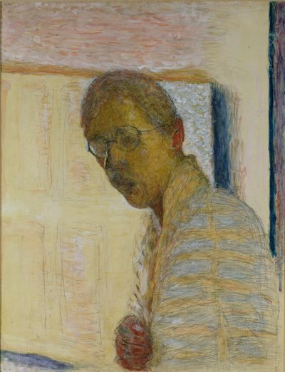 他自己的肖像，1930年（纸上的铅笔和水粉） 作者 Pierre Bonnard