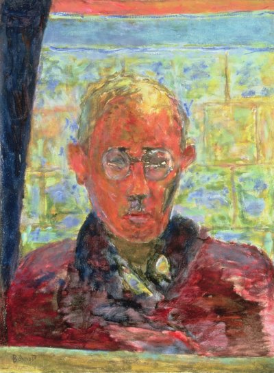1943年穿着红色长袍的画家的肖像 作者 Pierre Bonnard