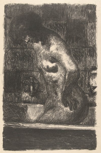 站立的裸体女子在浴缸中洗浴
Femme debout dans sa baignoire 作者 皮埃尔·邦纳德