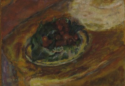 Still Life: Cherries, c.1942 (oil on wood panel) 作者 皮埃尔·邦纳德
