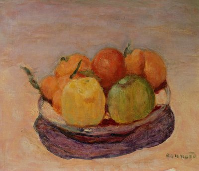 静物与水果 作者 Pierre Bonnard