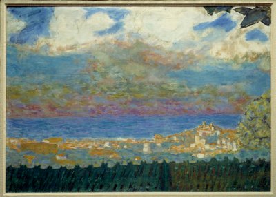 皮埃尔·博纳德（Pierre Bonnard）绘画的戛纳电影节上的暴风雨天空-1945 作者 皮埃尔·邦纳德