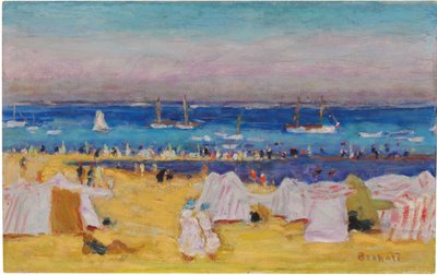 The Beach（Arachon），c.1922（布面油画） 作者 皮埃尔·邦纳德