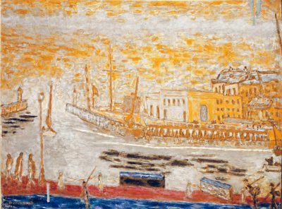 特鲁维尔，港口的出口 Pierre Bonnard (1867-1947) 的绘画 1938-1945 年尺寸 77x103 厘米 巴黎，国家现代艺术博物馆 作者 皮埃尔·邦纳德