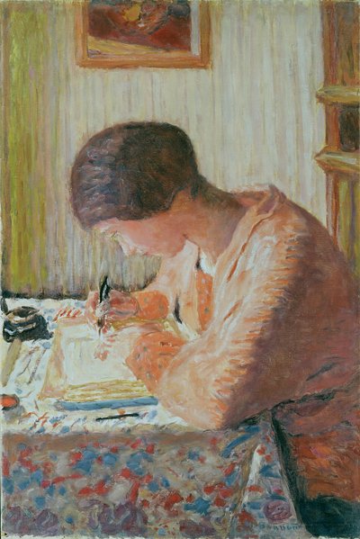 女人写作 作者 Pierre Bonnard