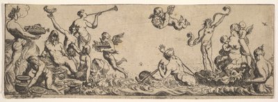 尼普顿和安菲特里特，1615-42。 作者 皮埃尔·布雷比埃特