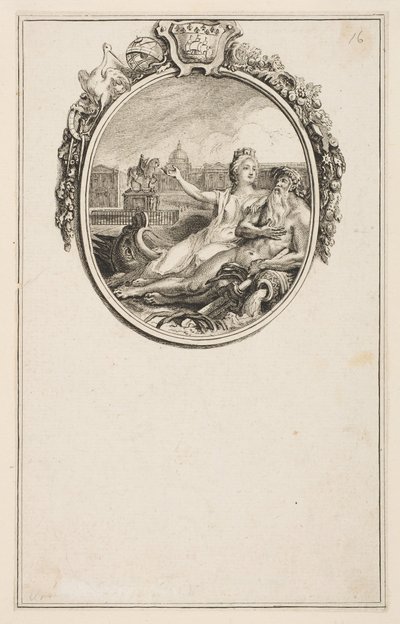 路易十五的马术雕像的落成典礼，1766年。 作者 皮埃尔·谢努