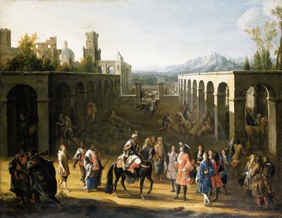 1693年6月19日摩洛哥的苏丹穆莱·伊斯梅尔对法国国王路易十四的大使弗朗索瓦·皮杜·德·圣奥隆进行招待 作者 Pierre Denis Martin