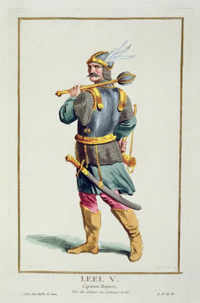 Leel V来自&39;Receuil des Estampes，代表范围和Dignites，遵循所有现有国家的服装&39;，1780年出版（手工彩色雕刻） 作者 皮埃尔·杜弗洛斯