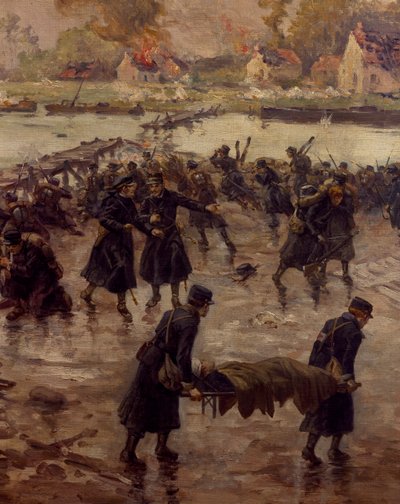 伊瑟尔河畔的战斗，1914 年 10 月》，奈马克-巴鲁（Naymark e Ballue）的作品，细节 作者 皮埃尔·欧内斯特和内马克·古斯塔夫·巴鲁