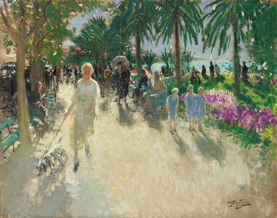 La Croisette，戛纳（布面油画） 作者 皮埃尔·尤金·蒙特津
