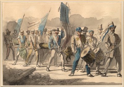 1848日在法国种植自由之树, 1848年 作者 皮埃尔·欧仁·拉科斯特