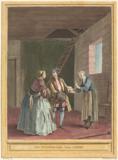 算命的人》（Les devineresses）。 作者 Pierre Francois Martenasie after Jean Baptiste Oudry