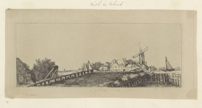 木桥和磨坊的风景
Recueil de quatre-vingt-cinq estampes originales（系列名称） 作者 Rembrandt van Rijn (学校)