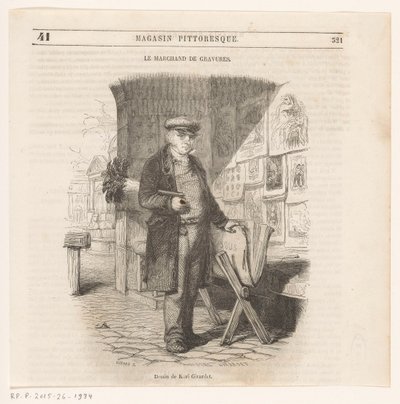 印刷品经销商
Le marchand de gravures（标题见实物） 作者 皮埃尔·弗朗索瓦·戈达尔 (II)