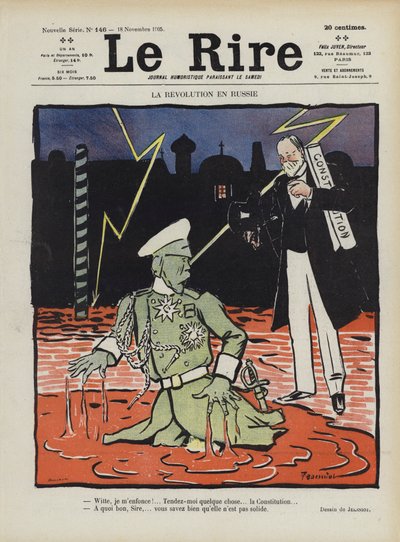 俄罗斯的革命。 Le Rire的插图 作者 Pierre Georges Jeanniot