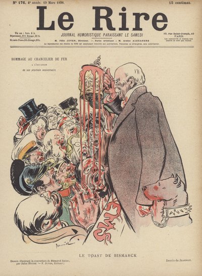 俾斯麦的祝酒词。 Le Rire的插图 作者 Pierre Georges Jeanniot