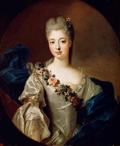 奥尔良夏洛特·阿格拉（Charlotte Aglae）的肖像，瓦洛瓦小姐，1720年代。 作者 Pierre Gobert