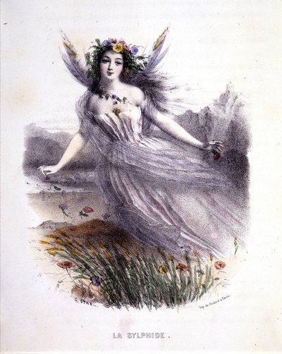 Fairy: The sylph - in “The mythological women”, by Mery and Foelix, 生病了。 G. Staal 编。 作者：古埃 作者 皮埃尔·古斯塔夫·尤金·斯塔尔