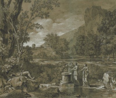 古典风景，1779年。 作者 皮埃尔·亨利·德·瓦朗谢讷