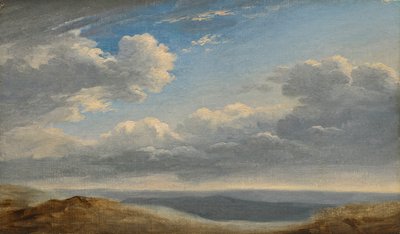 研究罗马坎帕尼亚的云层c.1782-85（纸板上的油纸） 作者 皮埃尔·亨利·德·瓦朗谢讷