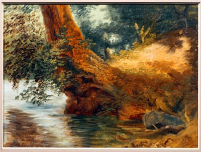 Sur la rive du lac de Nemi - 内米湖的湖滨 ... 作者 皮埃尔·亨利·德·瓦朗谢讷