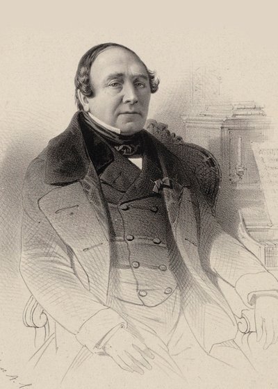 歌剧演员路易斯-安托万-埃莱奥诺-庞沙尔1787-1866年的肖像，1850年。 作者 皮埃尔·伊波利特·奥蒙特