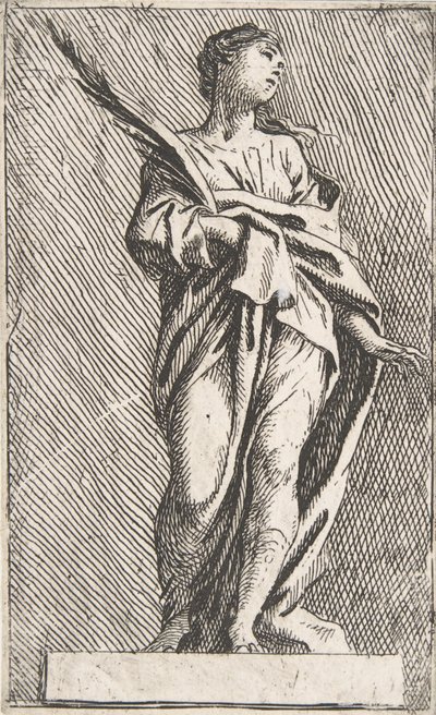 站立的女性形象，约1739-40，约1739-40。 作者 皮埃尔·伊格纳斯·帕罗塞尔