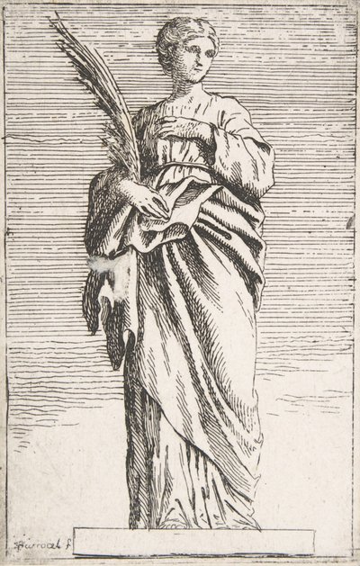 站立的女性形象，约1739-40，约1739-40。 作者 皮埃尔·伊格纳斯·帕罗塞尔