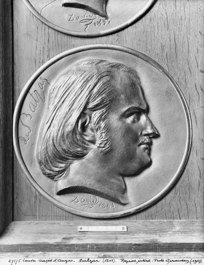 Honore de Balzac，1843（铜牌） 作者 Pierre Jean David d