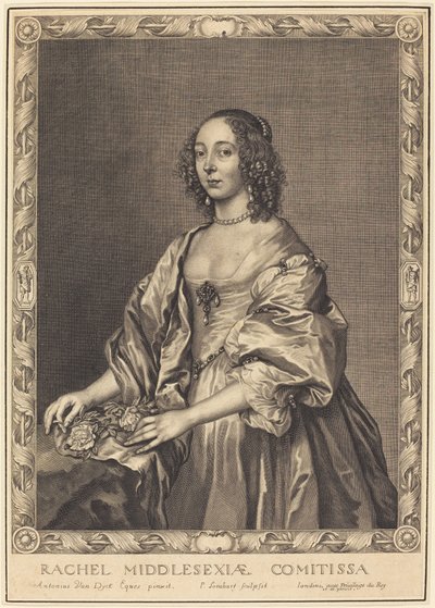瑞秋，米德尔塞克斯伯爵夫人 作者 Pierre Lombard after Sir Anthony van Dyck